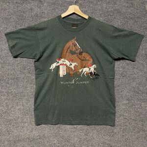 Vintage Tennessee River Hunter Jumper Horse Graphic T Shirt Men XL Equestrian in